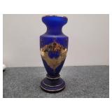 Vintage cobalt blue glass vase