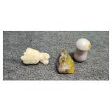 Carved and polished mineral stones