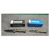 2 belt knives unattended 2 1/2 in & 3 1/2in
