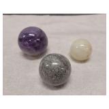 Assorted polished gem spheres