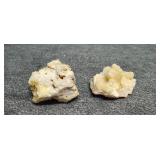 Unpolished mineral crystals