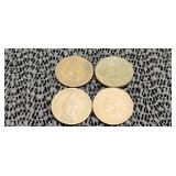Four 1800 Indian Head pennies