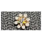 Vtg Rhinestone Eastern Star Pin