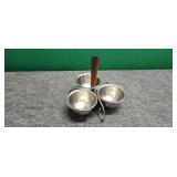 MCM vintage hors d'oeuvres steel condiment caddy