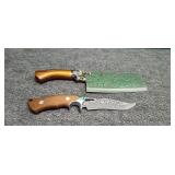 Two Damascus knives