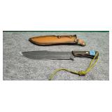 10 1/2 'blade Hunting knife with sheath
