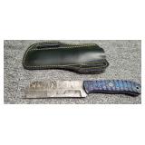 4 inch Damascus knife with sheath