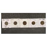 5)  Indian Head Pennies Good Dates