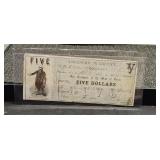 Five Dollar Texas Treasury Warrant