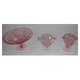 Vintage pink depression Cornflower w/ compote.