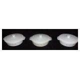 Fire King candle glow casseroles.