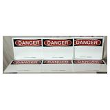 New plastic Danger signs.