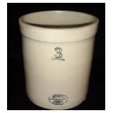 Vintage 3 gallon stoneware crock.