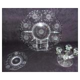 Vintage Hughes Cornflower w/ platter.