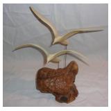 Vintage John Perry resin seagulls.