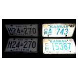 Vintage license plates.