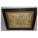 Decorative framed kingdom of Scotland picture.