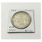 1966 Canadian 80% Silver $1 coin.