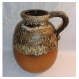 Retro 1970's fat lava jug vase.