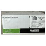 New case of 100 garbage bags.