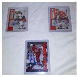 Autographed hockey cards.