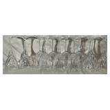 Vintage cut crystal stemmed glasses.