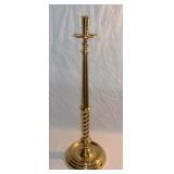 Vintage heavy brass candle stand.
