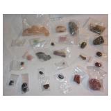 Various rocks, gems and minerals.