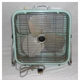 Vintage pivoting box fan.