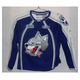 Youth Sudbury Wolves autographed jersey.