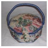 Vintage octagon sewing basket.