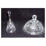 Vintage pinwheel crystal w/ bell.