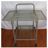 Patio serving cart w/ drop leaves.