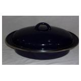 Oval enamel roast pan.
