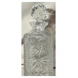 Vintage pinwheel crystal decanter.