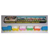 Vintage birthday train candle holder.