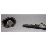 Decorated  railway spike souvenirs.