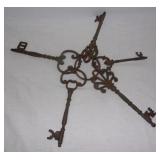 Novelty metal skeleton keys.