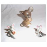 Small vintage mice figurines.