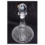 Vintage crystal decanter w/ stopper.