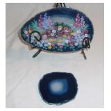 Agate slabs incl. hand painted.