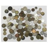 Various foreign coins.