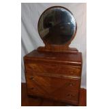 Circa 1940's Walnut dresseer w/ mirror.
