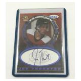 Limited edition Joe Thornton autographed card.