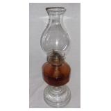 Vintage glass oil lamp.