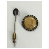 Victorian jewelry w/ horse shoe pin.