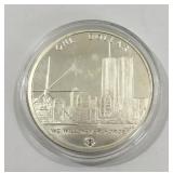 Commemorative World Trade Center medallion.