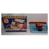 1960's toy plastic typewriter w/ original box.