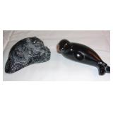 Resin figurines w/ beaver.