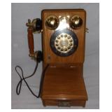 Reproduction Oak wall telephone.